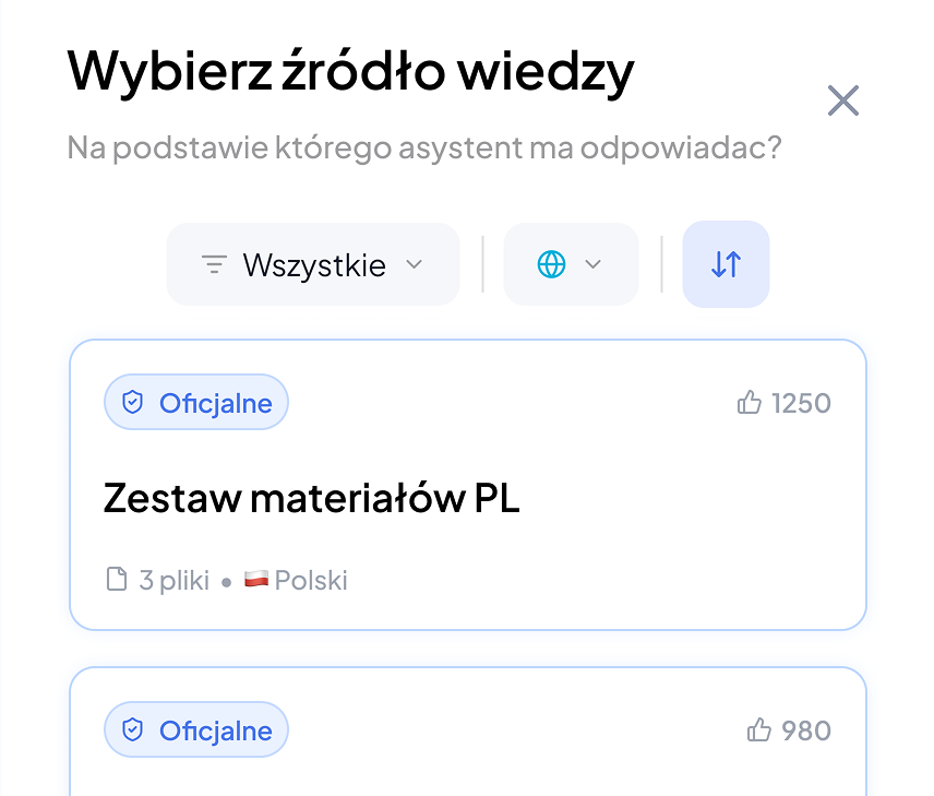 BoardPal knowledge source picker with official and language-specific rule bundles.